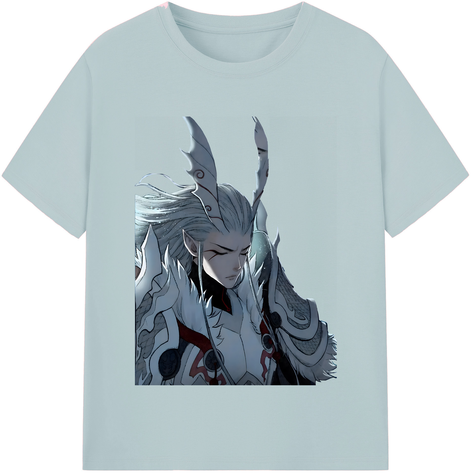 （画像用） Ne Zha 2 ナタ 魔童の大暴れ 綿100％半袖Tシャツ（フロントプリント）